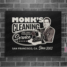 Load image into Gallery viewer, Shirts Posters / 4&quot;x6&quot; / Black Monk Cleaning Service
