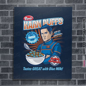 Daily_Deal_Shirts Posters / 4"x6" / Navy Karn Puffs