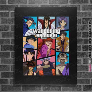 Daily_Deal_Shirts Posters / 4"x6" / Black The Wandering Samurai