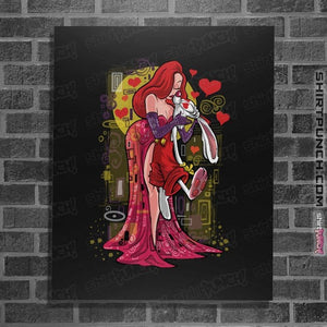 Daily_Deal_Shirts Posters / 4"x6" / Black Animated Kiss
