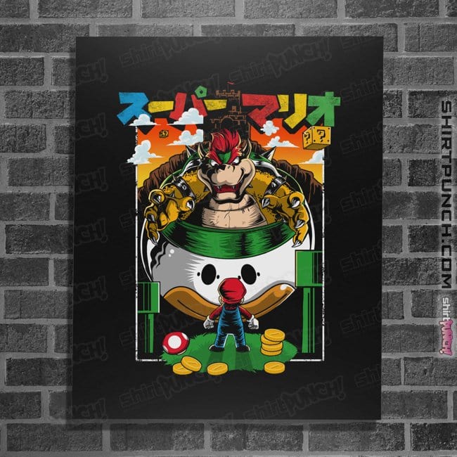 Secret_Shirts Posters / 4"x6" / Black It's A Me, Bowser
