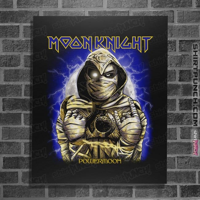 Secret_Shirts Posters / 4"x6" / Black POWER MOON