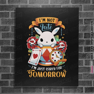 Daily_Deal_Shirts Posters / 4"x6" / Black Wondrous Rabbit