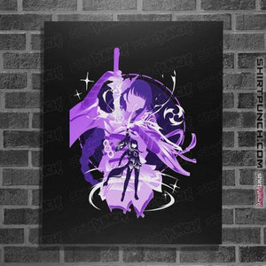 Daily_Deal_Shirts Posters / 4"x6" / Black Electro Raiden Shogun