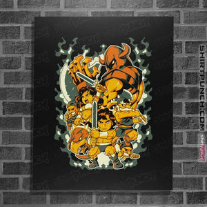 Shirts Posters / 4"x6" / Black Golden Axe Heroes