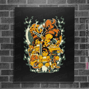 Shirts Posters / 4"x6" / Black Golden Axe Heroes