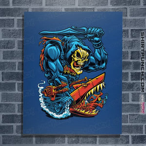 Daily_Deal_Shirts Posters / 4"x6" / Royal Blue Landshark