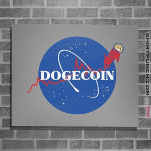 Daily_Deal_Shirts Posters / 4"x6" / Sports Grey Nasa Doge
