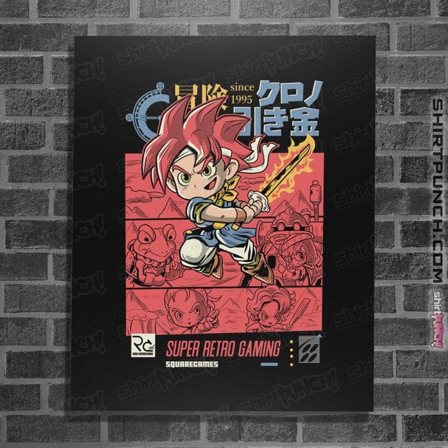 Daily_Deal_Shirts Posters / 4"x6" / Black Chrono Adventure