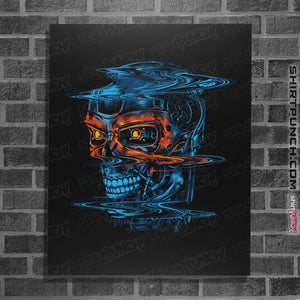 Shirts Posters / 4"x6" / Black Glitchy Future