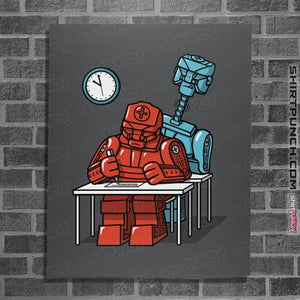 Secret_Shirts Posters / 4"x6" / Charcoal Robot Exam