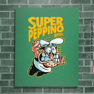Daily_Deal_Shirts Posters / 4"x6" / Irish Green Super Peppino Bros.