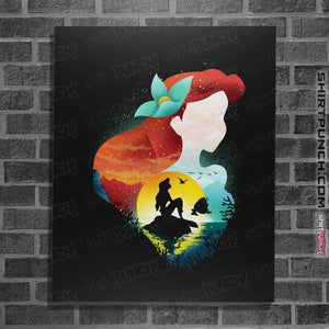 Daily_Deal_Shirts Posters / 4"x6" / Black Ariel Shadow