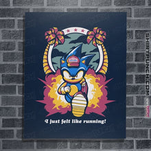 Load image into Gallery viewer, Daily_Deal_Shirts Posters / 4&quot;x6&quot; / Navy Run Hedgehog Run

