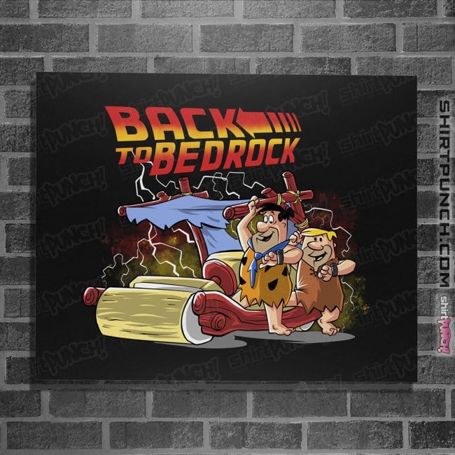 Daily_Deal_Shirts Posters / 4"x6" / Black Back to Bedrock