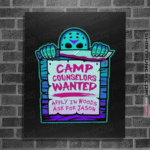 Load image into Gallery viewer, Daily_Deal_Shirts Posters / 4&quot;x6&quot; / Black Camp Counselors Wanted
