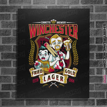Load image into Gallery viewer, Shirts Posters / 4&quot;x6&quot; / Black Winchester Fried Gold Lager
