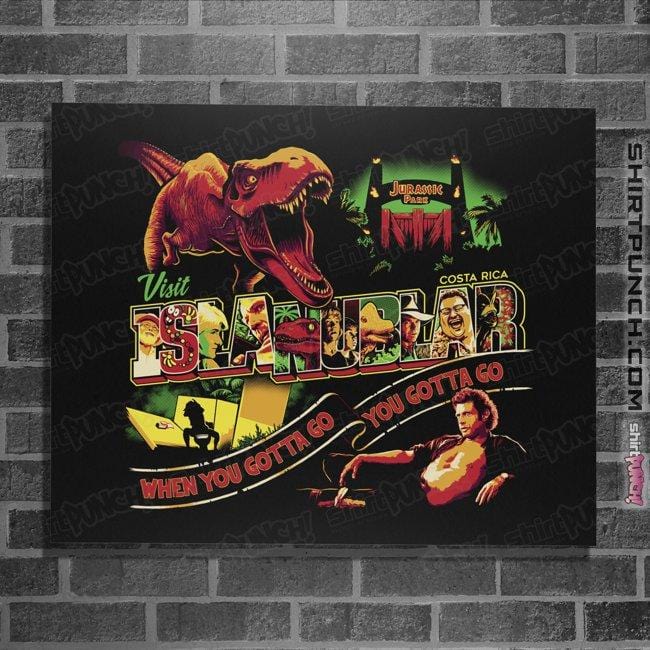 Sold_Out_Shirts Posters / 4"x6" / Black Visit Isla Nublar