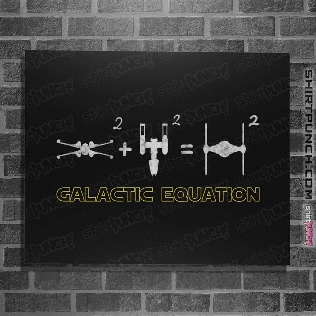 Daily_Deal_Shirts Posters / 4"x6" / Black Galactic Equation