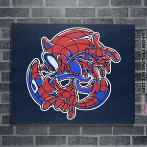 Daily_Deal_Shirts Posters / 4"x6" / Navy Spider-Hog Adventure