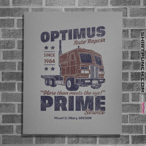 Daily_Deal_Shirts Posters / 4"x6" / Sports Grey Optimus Garage