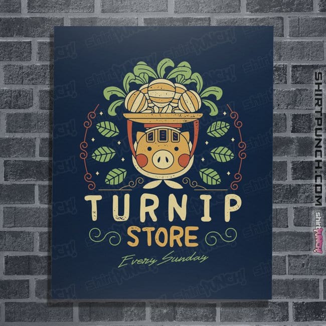 Shirts Posters / 4"x6" / Navy The Best Turnip Store