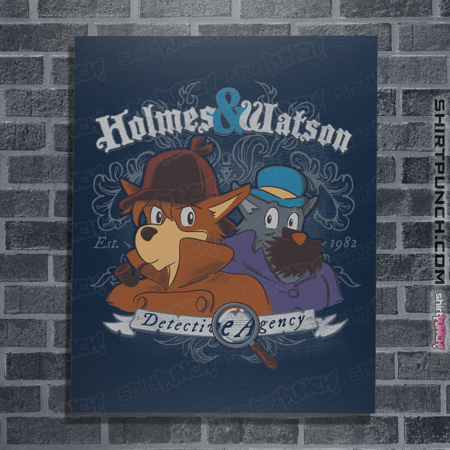 Shirts Posters / 4"x6" / Navy Holmes and Watson