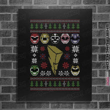 Load image into Gallery viewer, Shirts Posters / 4&quot;x6&quot; / Black Mighty Morphin Christmas
