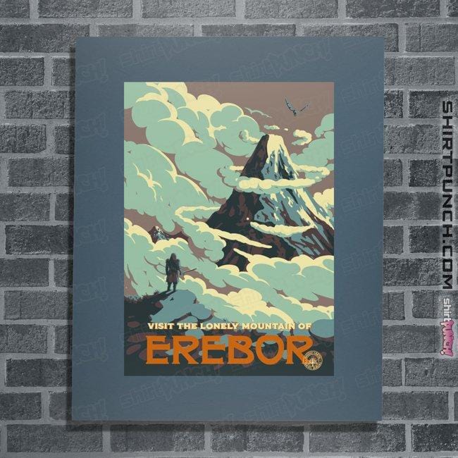 Shirts Posters / 4"x6" / Indigo Blue Visit Erebor