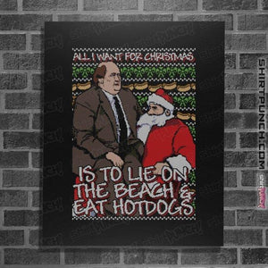 Shirts Posters / 4"x6" / Black Santa's Lap