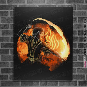 Daily_Deal_Shirts Posters / 4"x6" / Black Fire Bender Orb