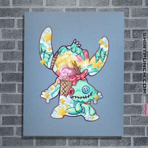 Shirts Posters / 4"x6" / Powder Blue Magical Silhouettes - Stitch