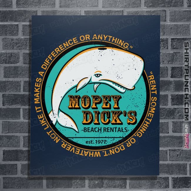 Shirts Posters / 4"x6" / Navy Mopey Dick's