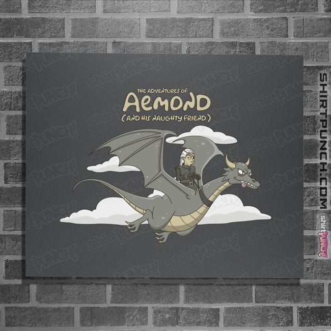Daily_Deal_Shirts Posters / 4"x6" / Charcoal Dragon Dancer
