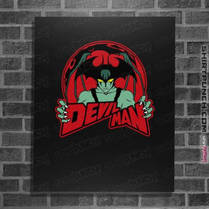Shirts Posters / 4"x6" / Black Devilman Mascot