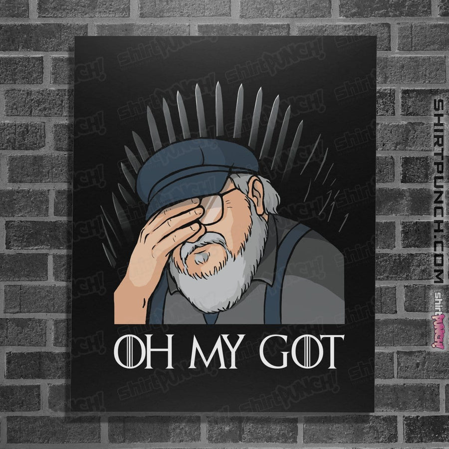 Shirts Posters / 4"x6" / Black Martin Facepalm