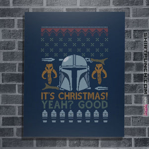 Shirts Posters / 4"x6" / Navy Mandalorian Christmas