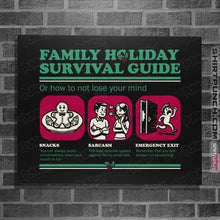 Load image into Gallery viewer, Daily_Deal_Shirts Posters / 4&quot;x6&quot; / Black Family Holiday Survival Guide
