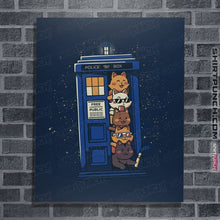 Load image into Gallery viewer, Daily_Deal_Shirts Posters / 4&quot;x6&quot; / Navy Tardis Cats
