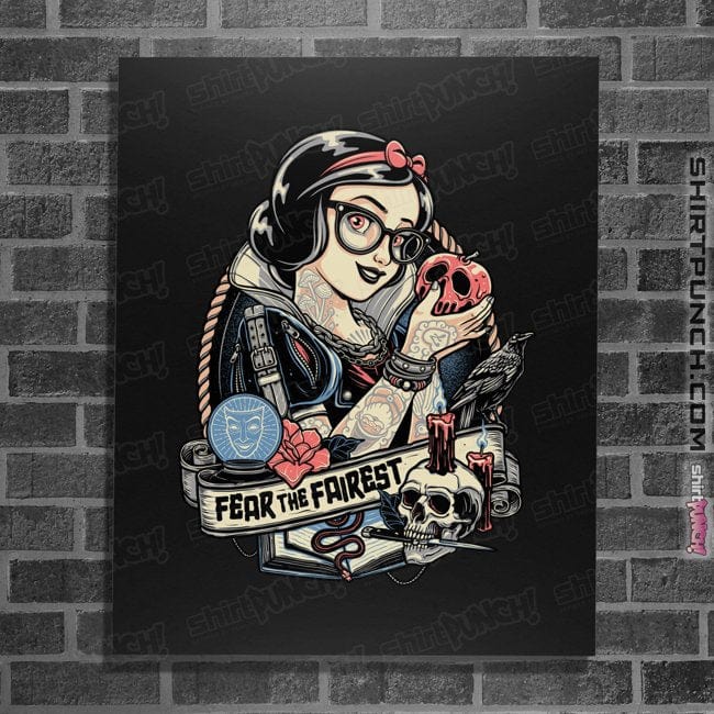 Daily_Deal_Shirts Posters / 4"x6" / Black Rocker Snow White