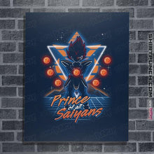 Load image into Gallery viewer, Shirts Posters / 4&quot;x6&quot; / Navy Retro Saiyan Prince
