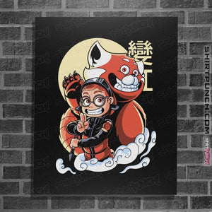 Daily_Deal_Shirts Posters / 4"x6" / Black Ninja Panda