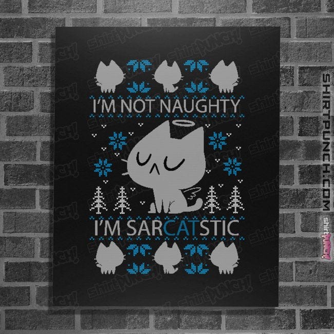 Daily_Deal_Shirts Posters / 4"x6" / Black SarCATstic