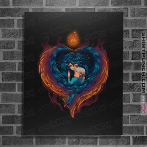 Secret_Shirts Posters / 4"x6" / Black Heart On  Fire