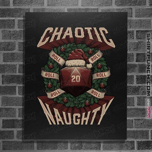 Shirts Posters / 4"x6" / Black Chaotic Naughty Christmas