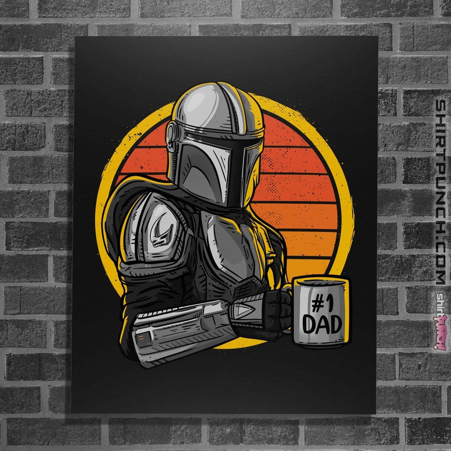 Shirts Posters / 4"x6" / Black Best Dad