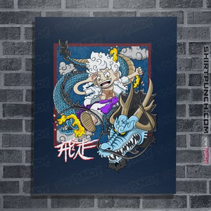 Secret_Shirts Posters / 4"x6" / Navy Dragon Fight