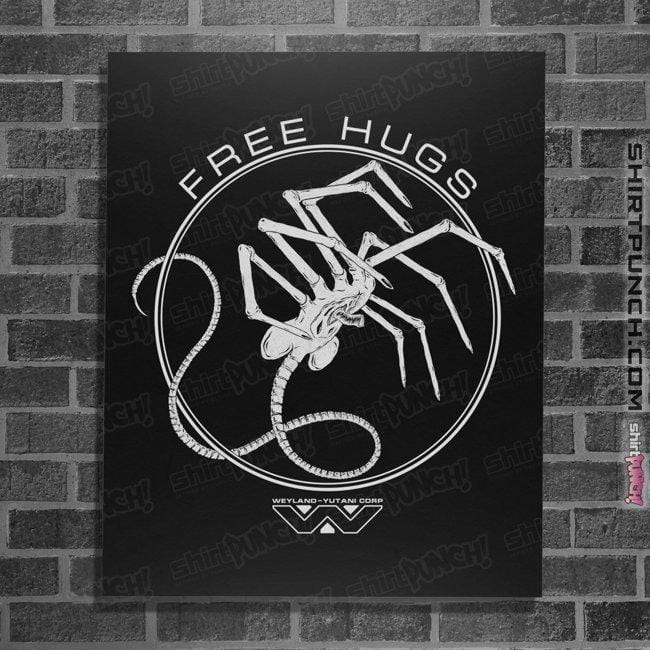 Shirts Posters / 4"x6" / Black Free Hugs