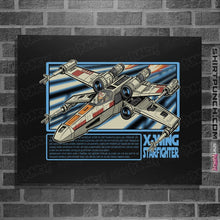 Load image into Gallery viewer, Shirts Posters / 4&quot;x6&quot; / Black Rebel Star Fighter
