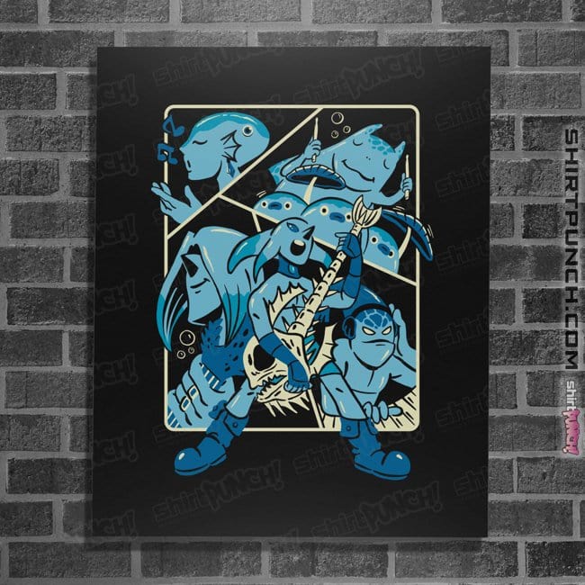 Daily_Deal_Shirts Posters / 4"x6" / Black Underwater Jam